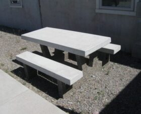 Glacier Precast Concrete picnic bench on gravel